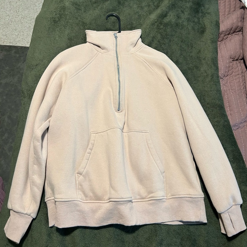 Cream Quarter-Zip Pullover